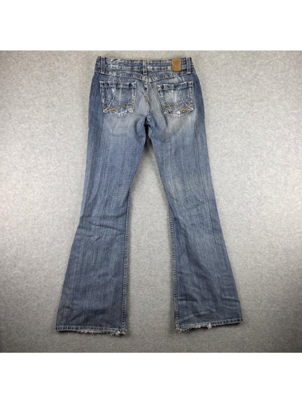 BKE Star Bootcut Jeans Womens 27x33.5 Blue Distressed Stretch Light Wash - Picture 2 of 9